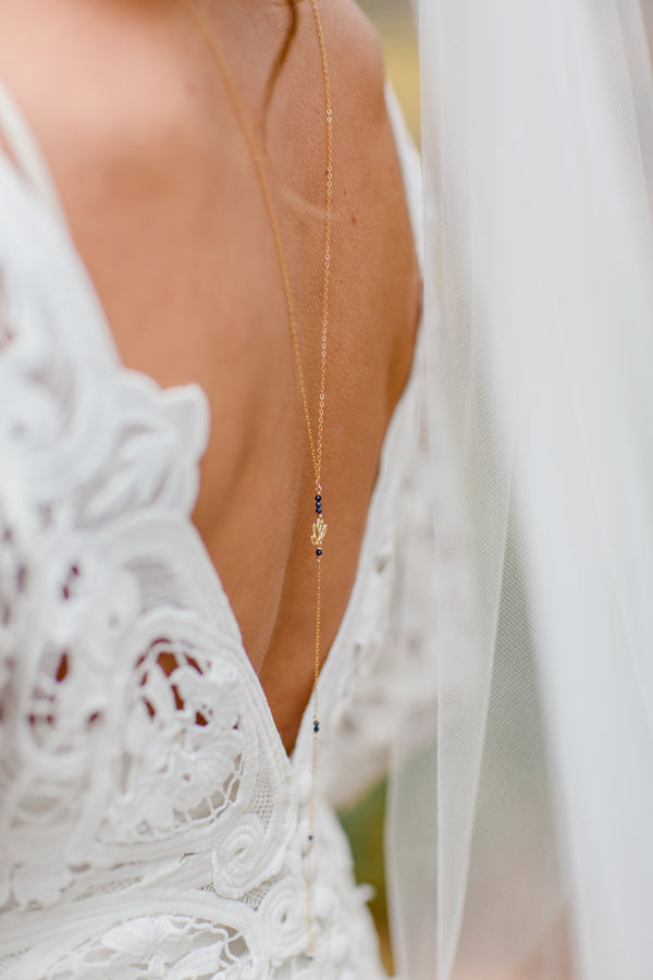 Woman Wearing A Custom MINT BRULEE Necklace